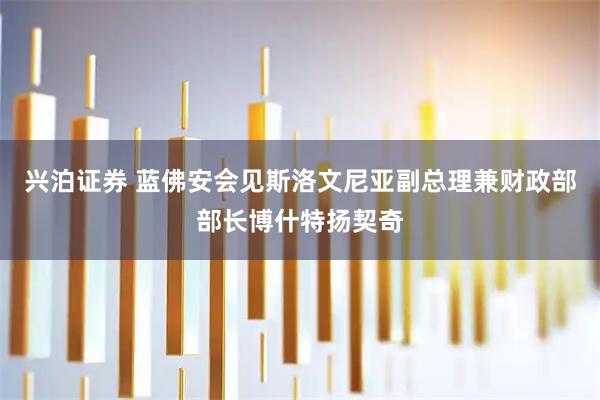 兴泊证券 蓝佛安会见斯洛文尼亚副总理兼财政部部长博什特扬契奇